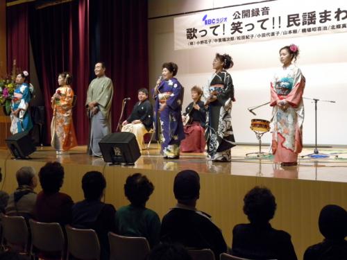 出演者の皆さん　素敵な唄をきかせていただきました。